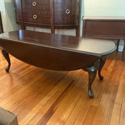 Wood Drop Leaf Coffee Table 