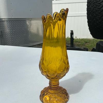 Kanahwa Amber Swung Glass ‘Moon & Stars’ Vase
