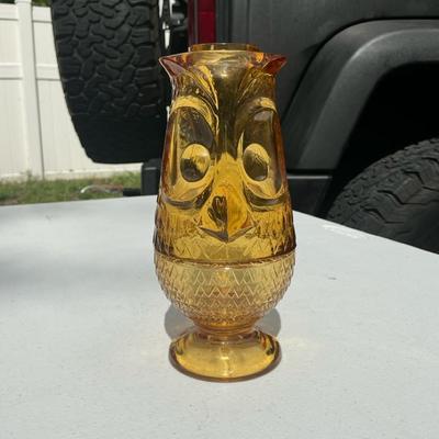 Rare Viking Amber Glass Owl Fairy Light