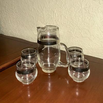 MCM Libby Silver Band Drink Set