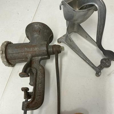 VTG Keystone Meat Grinder And Wear Ever Juice Press