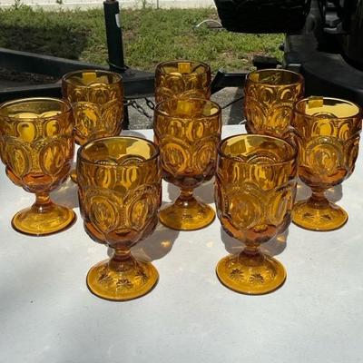 Fenton “Moon & Stars” Amber Drinking Glasses