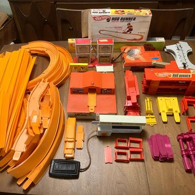 Vintage Hot Wheels Orange Track and Accessories