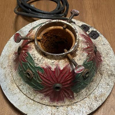 Vintage Cast Iron Christmas Tree Stand (Needs to be Rewired)