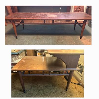 MCM Virginia Maid by Lane Coffee Table and Two-Tier Side Table