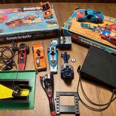 Assorted Parts from 1970s Kenner SSP Smash-Up Derby Playset 