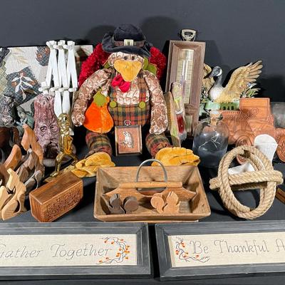 Unique and Eclectic Thanksgiving & Fall Decor Collection Featuring a DanDee Plush Stuffed Turkey!