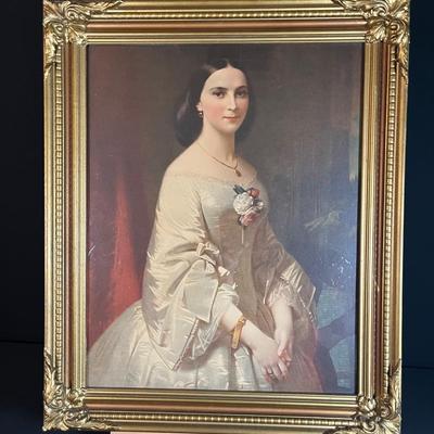 "Southern Belle" by Erich Correns in Ornate Gold Frame