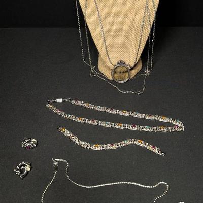 Stunning Selection of Silver Jewelry Sets including an Elegant Bracelet, Necklace and Earring Combo!