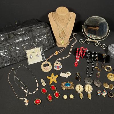 Vintage Nautical Treasures, Vintage Mirror, Jewelry Holder and More! A Collector's Dream!