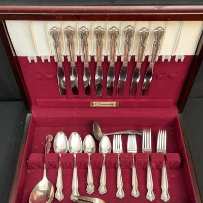 Rogers & Bros. Community Silverplate Flatware Set | Kensington Pattern |Service For 8