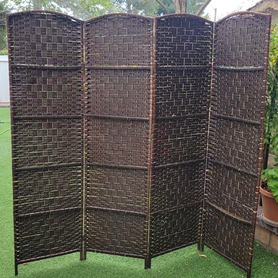 Wicker 4 Panel Divider | Decorative Indoor/Outdoor Privacy Screen