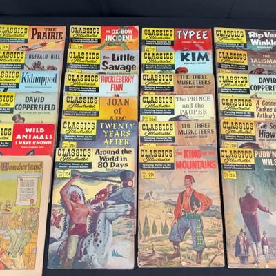 Classics Illustrated Story Books | 24 Titles Including Buffalo Bill, Huckleberry Finn, & More