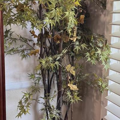 Tall Faux Maple Tree in Decorative Planter – Realistic Indoor Accent | 7 ft.