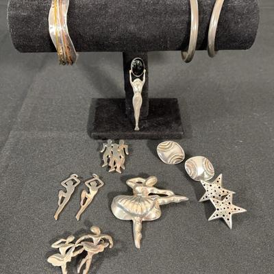 Sterling Silver | Bracelets, Ballet Pins & Earrings | 4.8 oz.