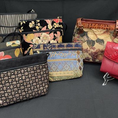 Fabric/Tapestry Purses | Vintage Brahmin, Danny K. Of Beverly Hills, & Red Leather Brighton 