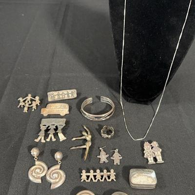 Sterling Silver Jewelry Featuring Children Motifs – Pins, Earrings, Necklace & More | 6 oz.