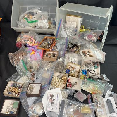 Jewelry Making Supply Lot – Beads, Findings, Charms, Tools & Mixed Jewelry Pieces