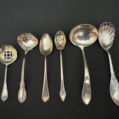 Sterling Silver Serving Spoons | Gorham, Stieff, Durgin & More | 6-Piece Ornate Assorted Lot | 5.4oz