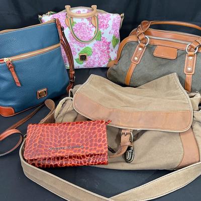 Dooney & Bourke, Cole Haan & L.L. Bean Bags – 5-Piece Lot with Leather & Canvas Styles