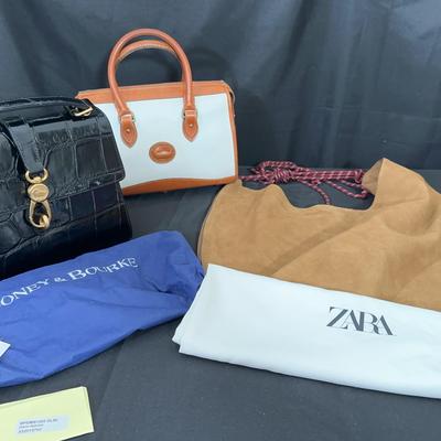Dooney & Bourke & Zara Handbags | Faux Croc | Tan Hobo | with Dust Bags