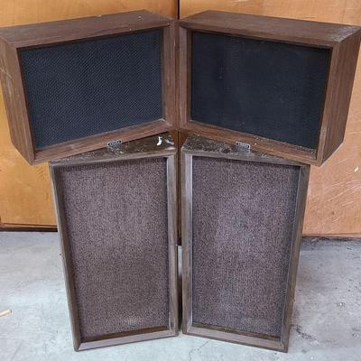 4 Piece Set Of Vintage Ampex Speakers