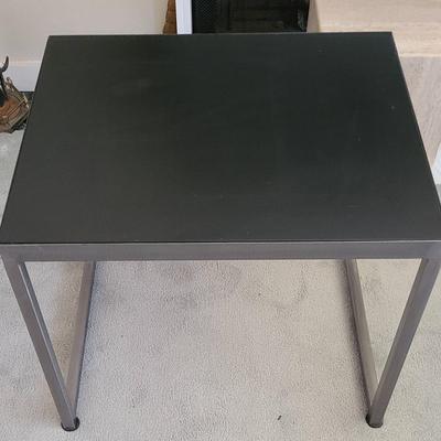 Sturdy End Table- Black And Metal