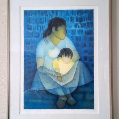 Framed Lithograph Hand Signed And Numbered By Louis Toffoli 