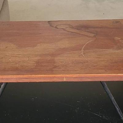 Solid Wood And Metal Lap Tray