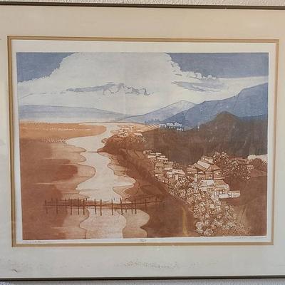 Signed And Numbered 14/200 Print Titled "Beachtown" 