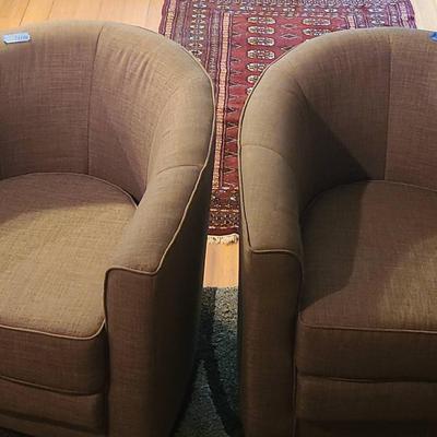 Gray Curved Arm Chairs Set Of 2