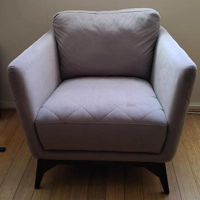Gray Arm Fabric Lounge Chair