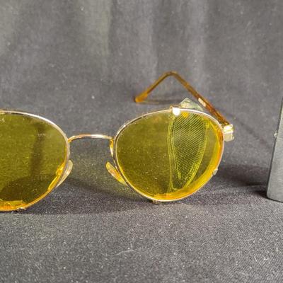 Yellow Lens Sunglasses & Zippo Lighter 