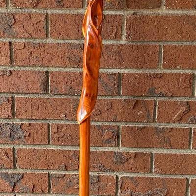 Unique Hand-Made Diamond Willow Wood & Antler Cane