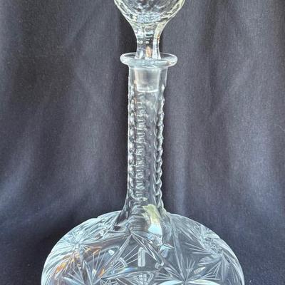 Exquisite BEYER 14” Tall Lead Crystal Decanter * Germany 