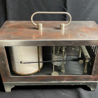 Metal Case Barograph * Maker Unknown 