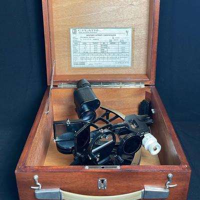 C.Plath Hamburg Sextant in Case 1973 * 53618