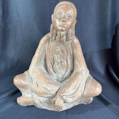 15” Tall Sad Clown Sculpture * Hand Crafted?