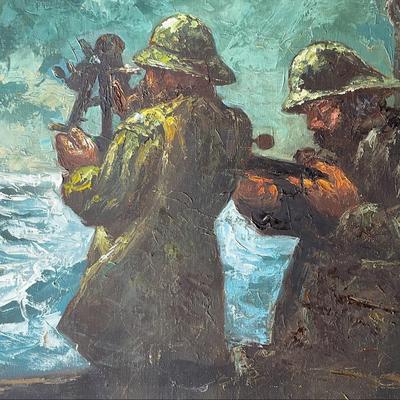 Original Canvas Painting By Jung Woo * Maritimers * 28.5 x 24”