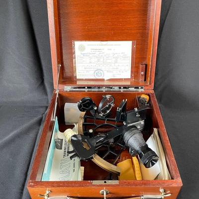 C. Plath 1965 TrommelSextant in Original Wood Case * Certification Included