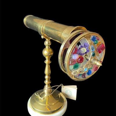 Beautiful Tabletop Brass Kaleidoscope * By Corki Weeks 