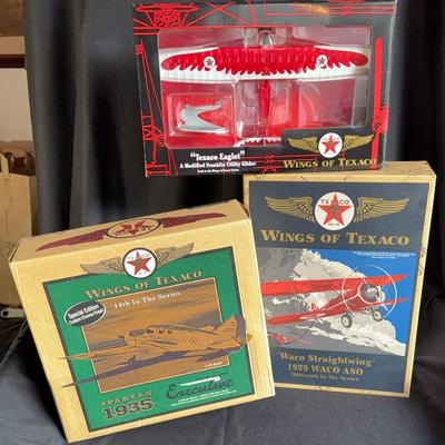 NEW Wings Of Texaco Airplane Diecast Metal Replicas * 1929 WACO  & 1935 Spartan