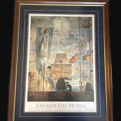 Large Gorgeous Museum Framed Salvador Dali Museum Print * Size 37 x 29” 