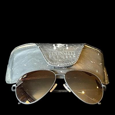 Serengeti Eyewear Polarized Aviator Style Sunglasses with Case * C6783