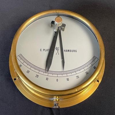 C. Plath Hamburg Brass Nautical Instrument * Clinometer 