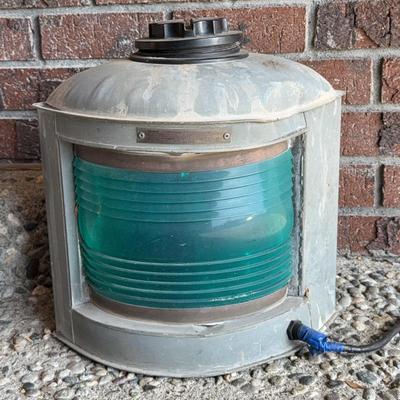 Vintage? Green Navigational Bow Side Light * Marine Lamp 