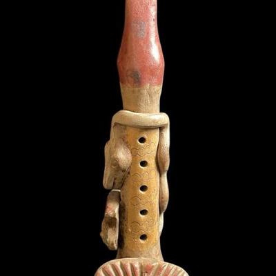 Handmade Pottery Flute Latin American Most Likely 