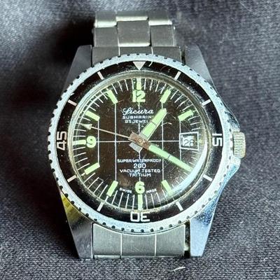 Swiss Made ‘ Sicura’ Submarine 23 Jewel, Waterproof Vacuum-Tested Watch