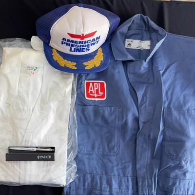 2 Mens Coveralls * Medium & 36-RG * APL Hat * APL Parker Brand Pen *