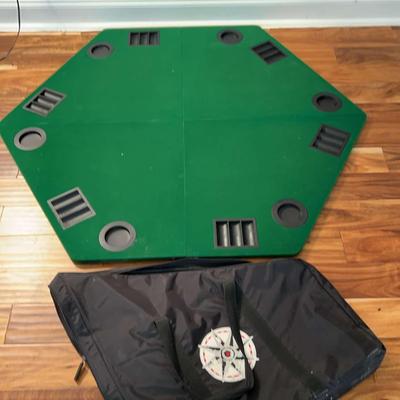 Portable Unlimited Compass Poker Table Top (6 Player) With Travel Case 48x1x48